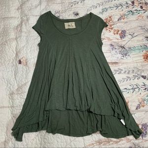 Anthropologie Pure + Good green flowy top